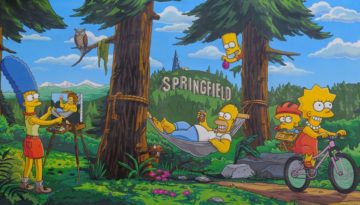 The Simpsons Mural in Springfield, OR