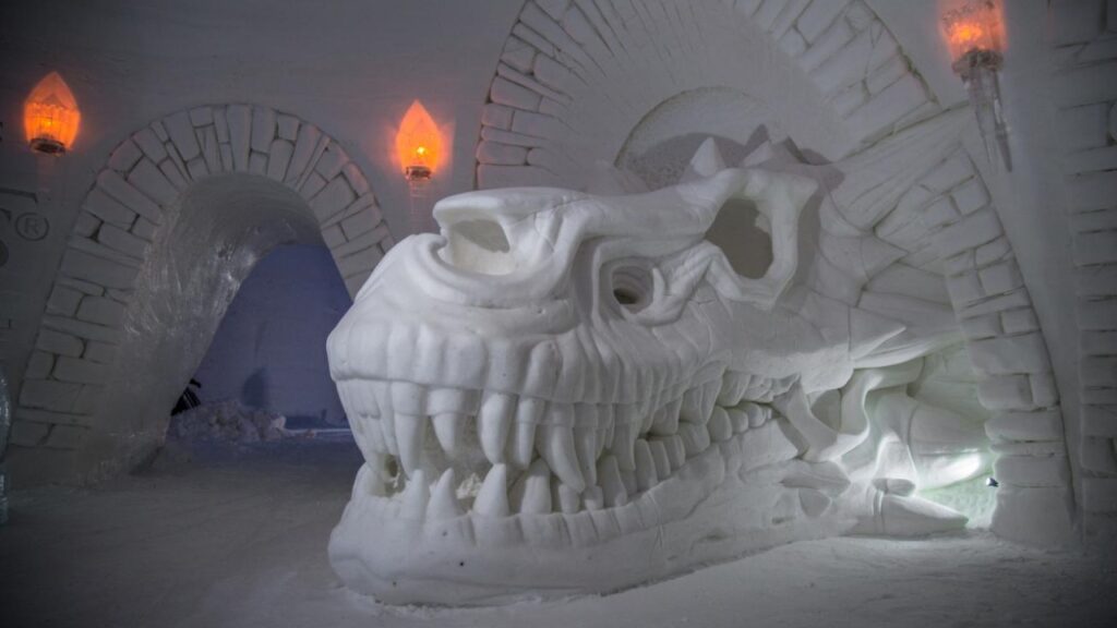 Dragão feito de Gelo no Hotel de Game of Thrones