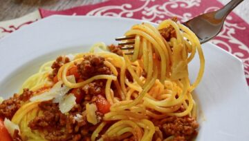 Espaguete com ragú italiano
