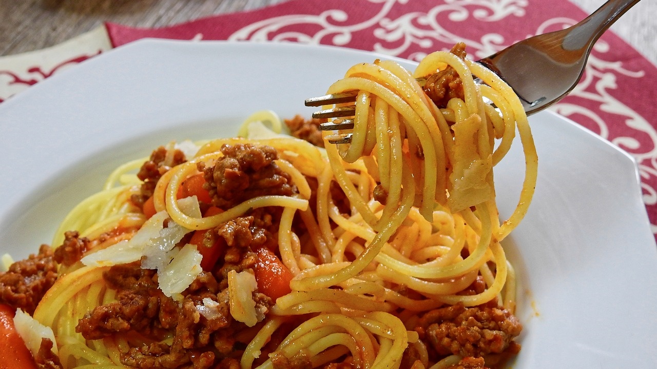 Espaguete com ragú italiano